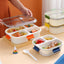 Fashion cartoon cute four-grid microwaveable lunch box bento box lunch box - Korvel