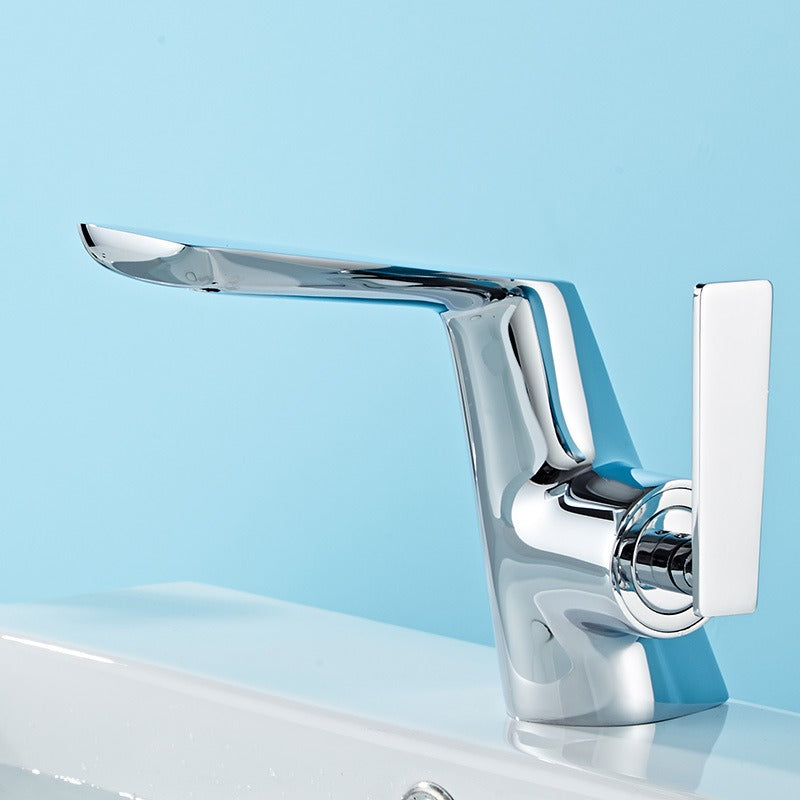All copper bathroom hot and cold faucets creative washbasin under the sink - Korvel