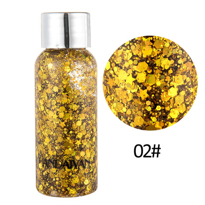 HANDAIYAN Mermaid Scale Face Body Sequins Body Lotion Glitter Cream Eye Shadow Colorful Polarized Stage Makeup - Korvel