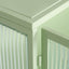 27.56"Glass Doors Modern Two-door Wall Cabinet with Featuring Three-tier Storage Mint Green - Korvel