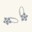 1.2 Carat 925 Sterling Silver Moissanite Flower Huggie Earrings - Korvel