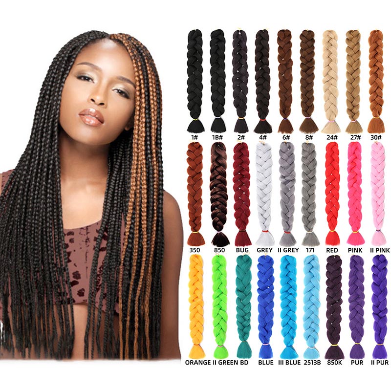 African Chemical Fiber Wig Large Braid Jumbo Braid Hair Dirty Braid High Temperature Yakis Braid - Korvel