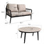 Ensemble de canapé loveseat de patio moderne en aluminium 2PC