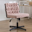 Premium Armless Pink Office Desk Chair