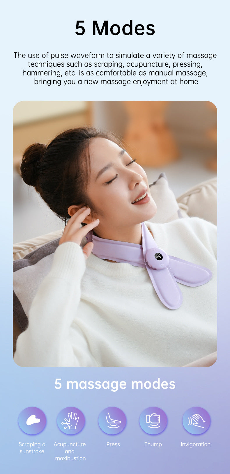 Portable Neck Massager with Heat for Relaxation