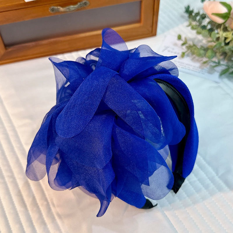 Fashion fabric oversized colorful flower fashion headband - Korvel