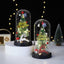 Christmas Gift LED Light Illumination Decorative Ornament Mini Christmas Tree Deer Glass Cover - Korvel