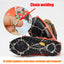 1 Pair Outdoor Climbing Non-slip Ice Snow Grippers 13 Teeth Spike Cleats Crampons for Family Outdoor Camping Accessories - Korvel