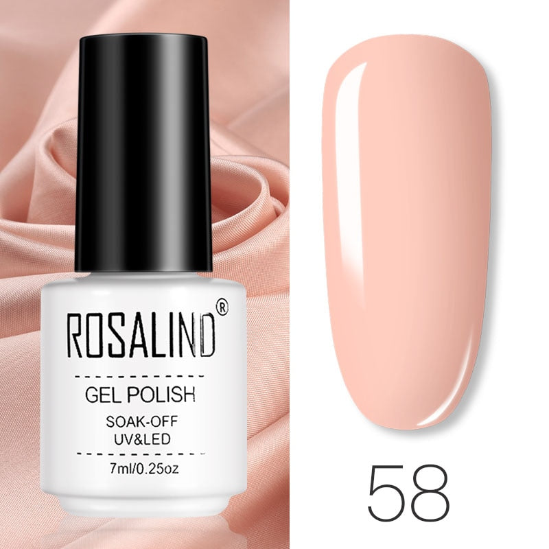 ROSALIND Gel Polish Set Manicure for Nails Semi Permanent Vernis top coat UV LED Gel Varnish Soak Off Nail Art Gel Nail Polish - Korvel