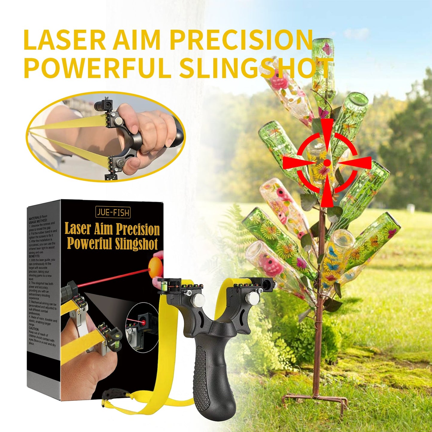 Premium Catapult Slingshot with Laser Aim for Outdoor Fun