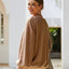 Casual round neck long sleeved velvet shirt women's top velvet shirt - Korvel
