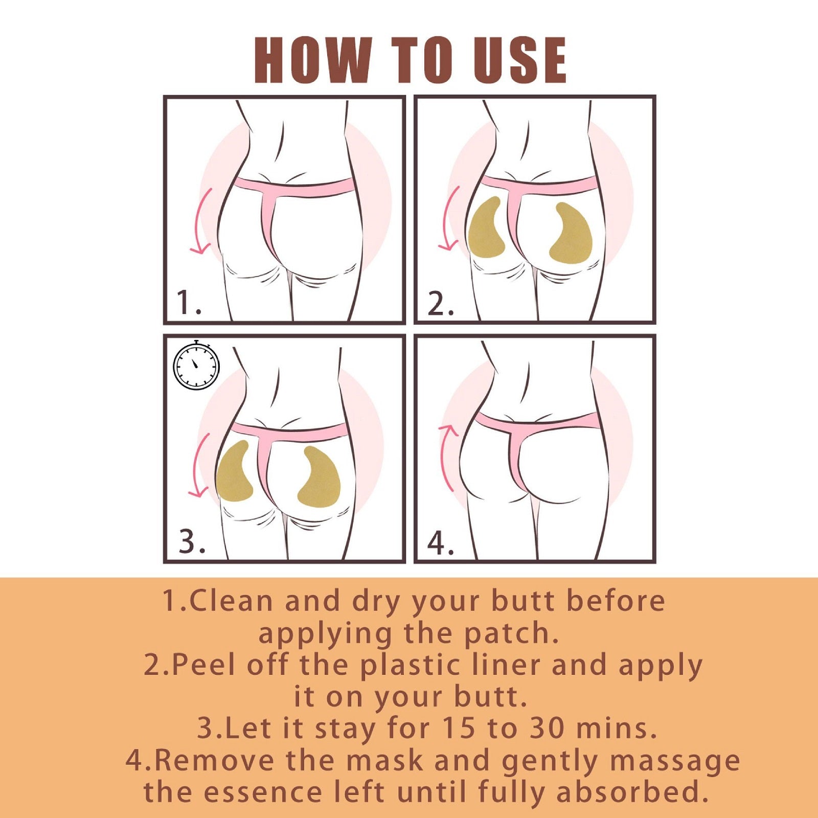Buttock Paste Random, Lift And Tighten Hips Show Hips Curves Shape Hips Patch - Korvel