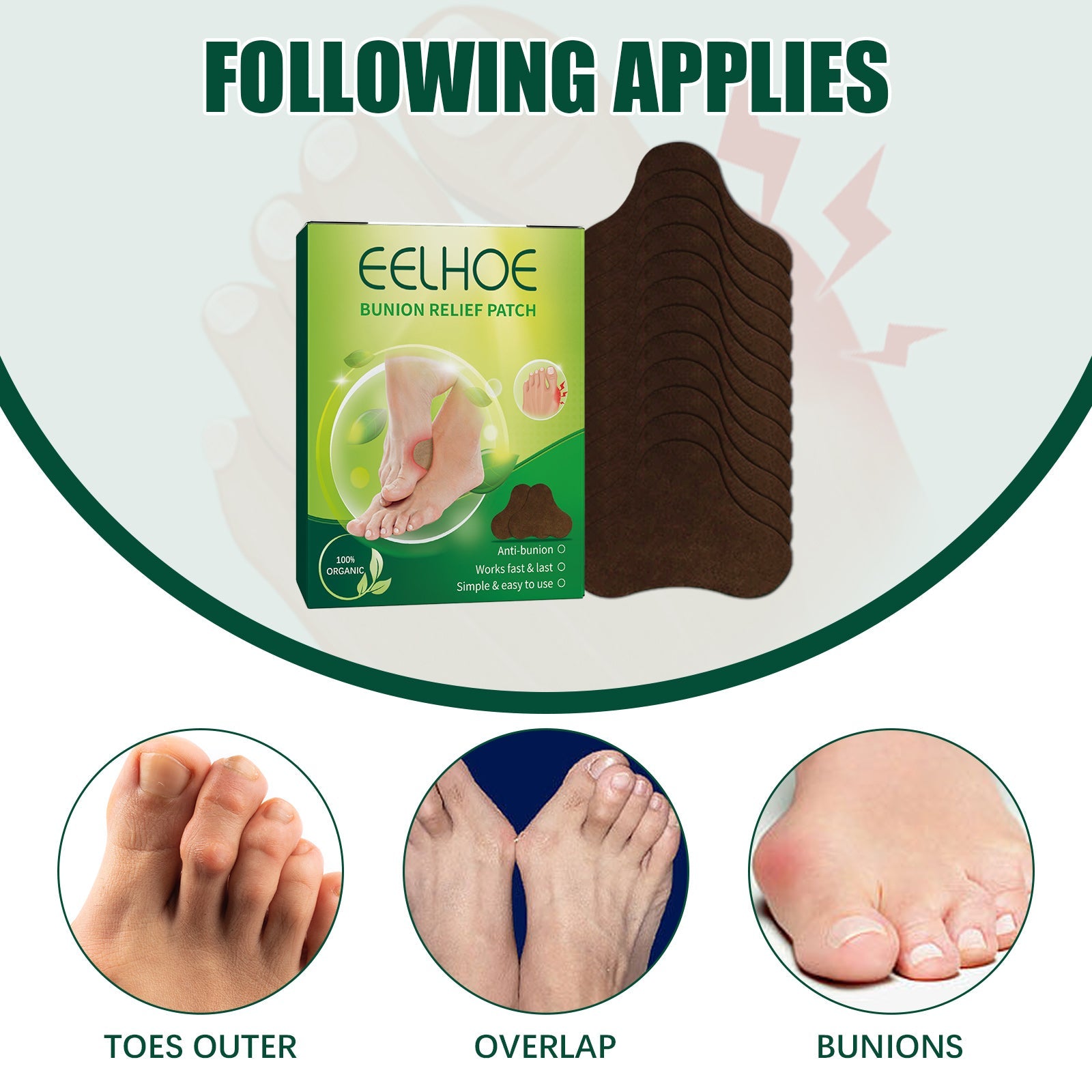Bunion Relief Patch Thumb Valgus Bigfoot Bunion Valgus Double Toe Foot Care Patch - Korvel
