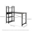 Bedroom desk, steel frame, computer desk, student desk, desk with 4 storage shelves, computer desk, metal and wood - Korvel