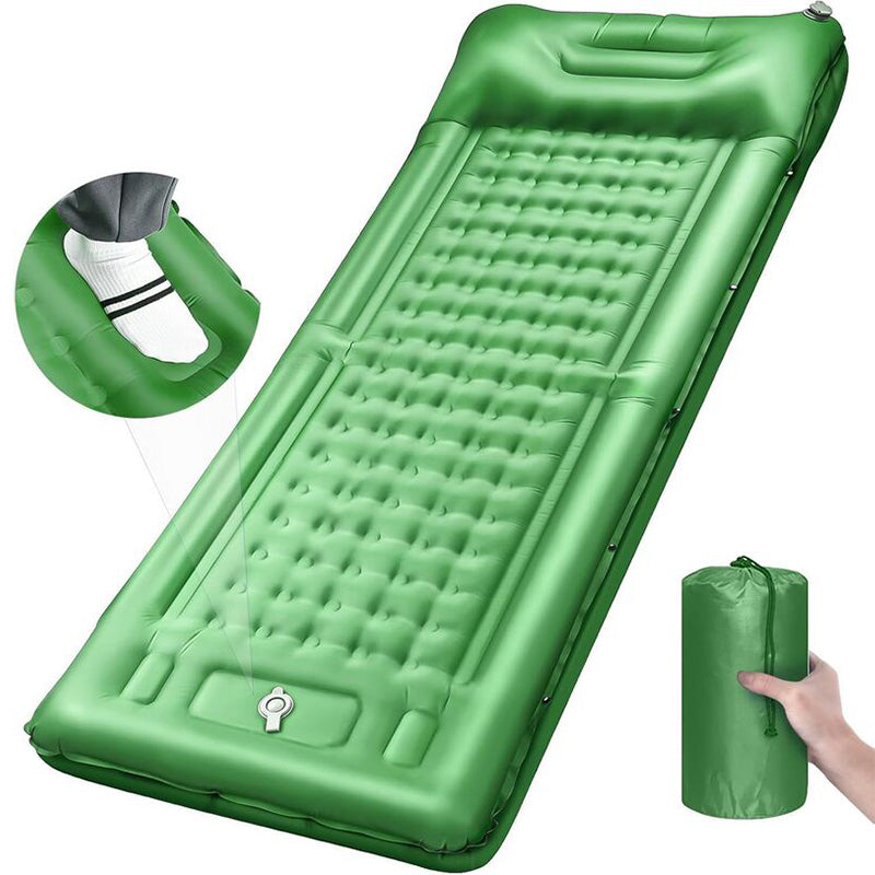 Outdoor thicken self-inflating camping mattress: ultralight, with built-in pump, ideal for travel, hiking, fishing. - Korvel