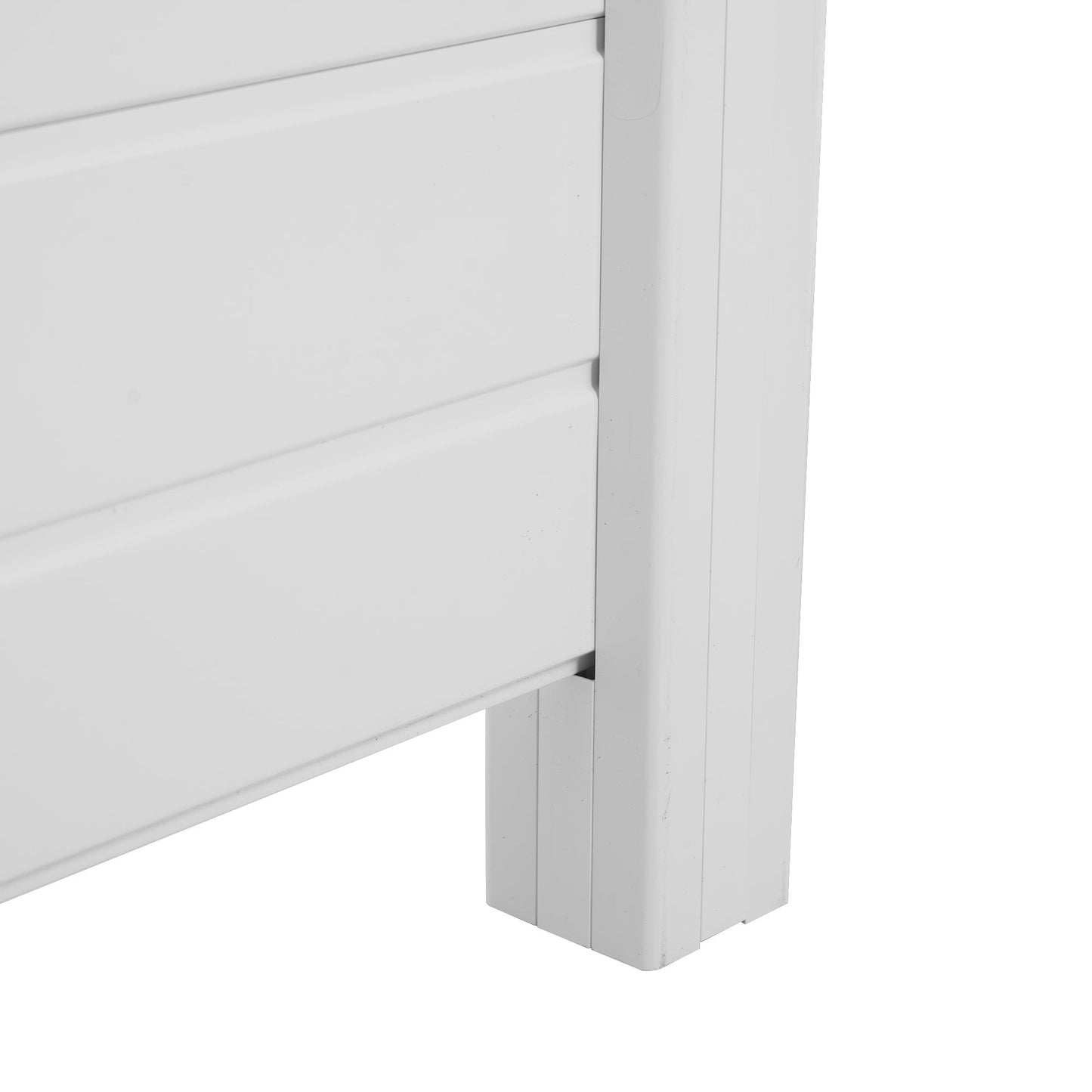Premium Vinyl Privacy Fence Panels Kit - White
