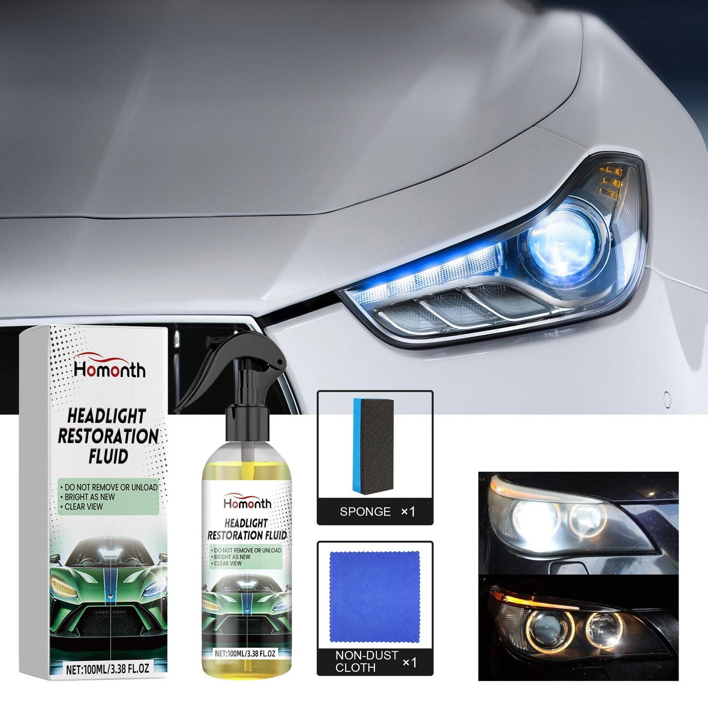 Premium Headlight Restoration Fluid for Clear Visibility