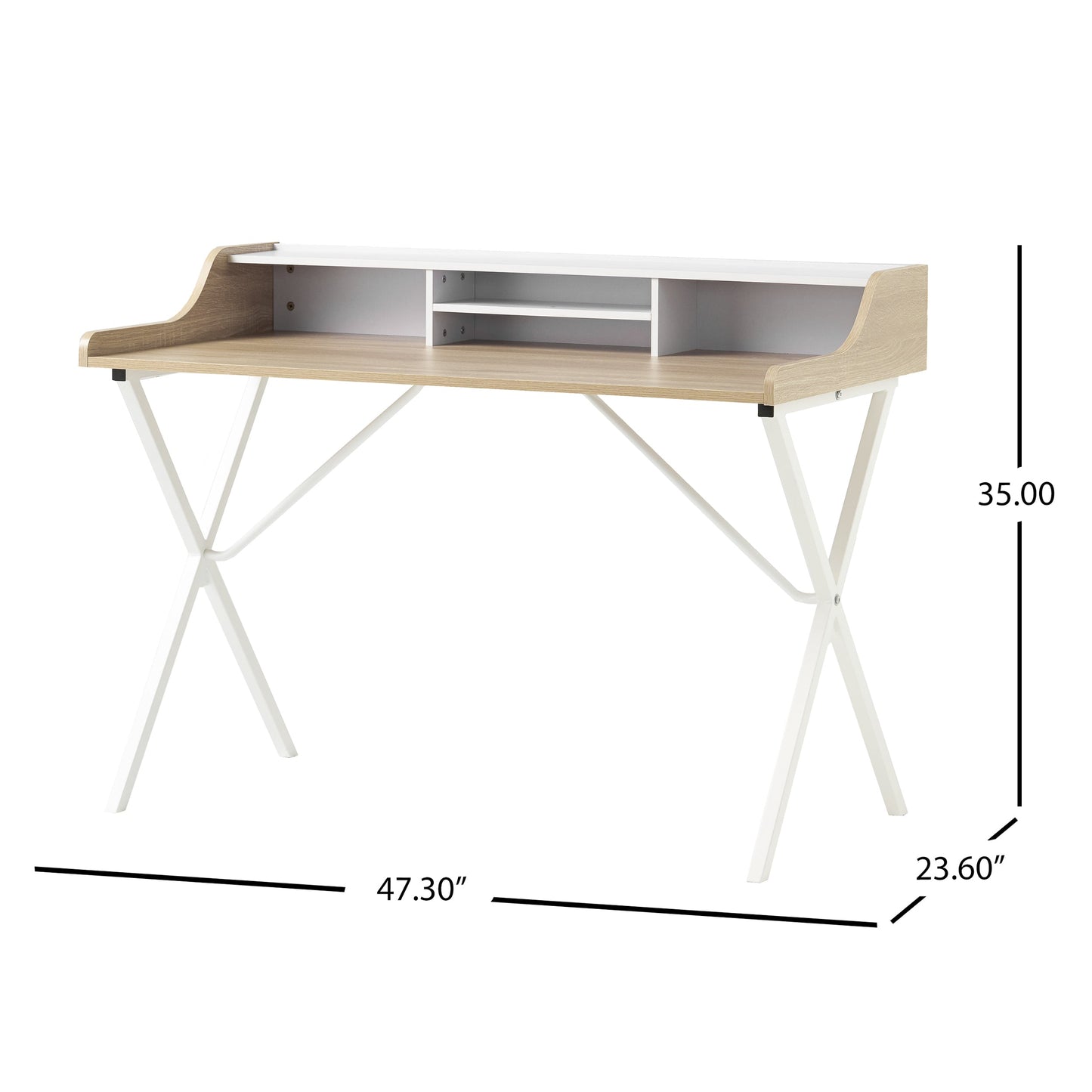 Elegant White Computer Desk for Modern Offices