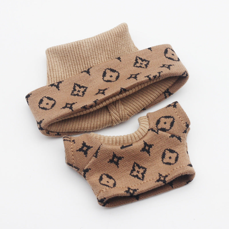 17cm Labubu First and Second Generation Blind Box 10cm Cotton Crying Doll Clothes Knitted Printed Hat - Korvel