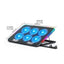 New Laptop Cooler Laptop Cooling Pad Notebook Gaming Cooler Stand with 6 LED Fan 2 USB Ports Phone Holder for 15.6in Laptop - Korvel