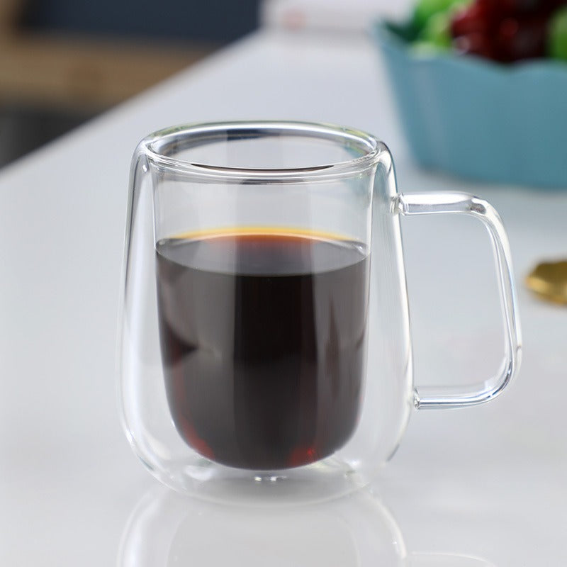 Elegant Double Layer Borosilicate Glass Mug