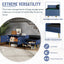 Modern Navy Shoe Storage Bench with Hidden Storage & Cushions