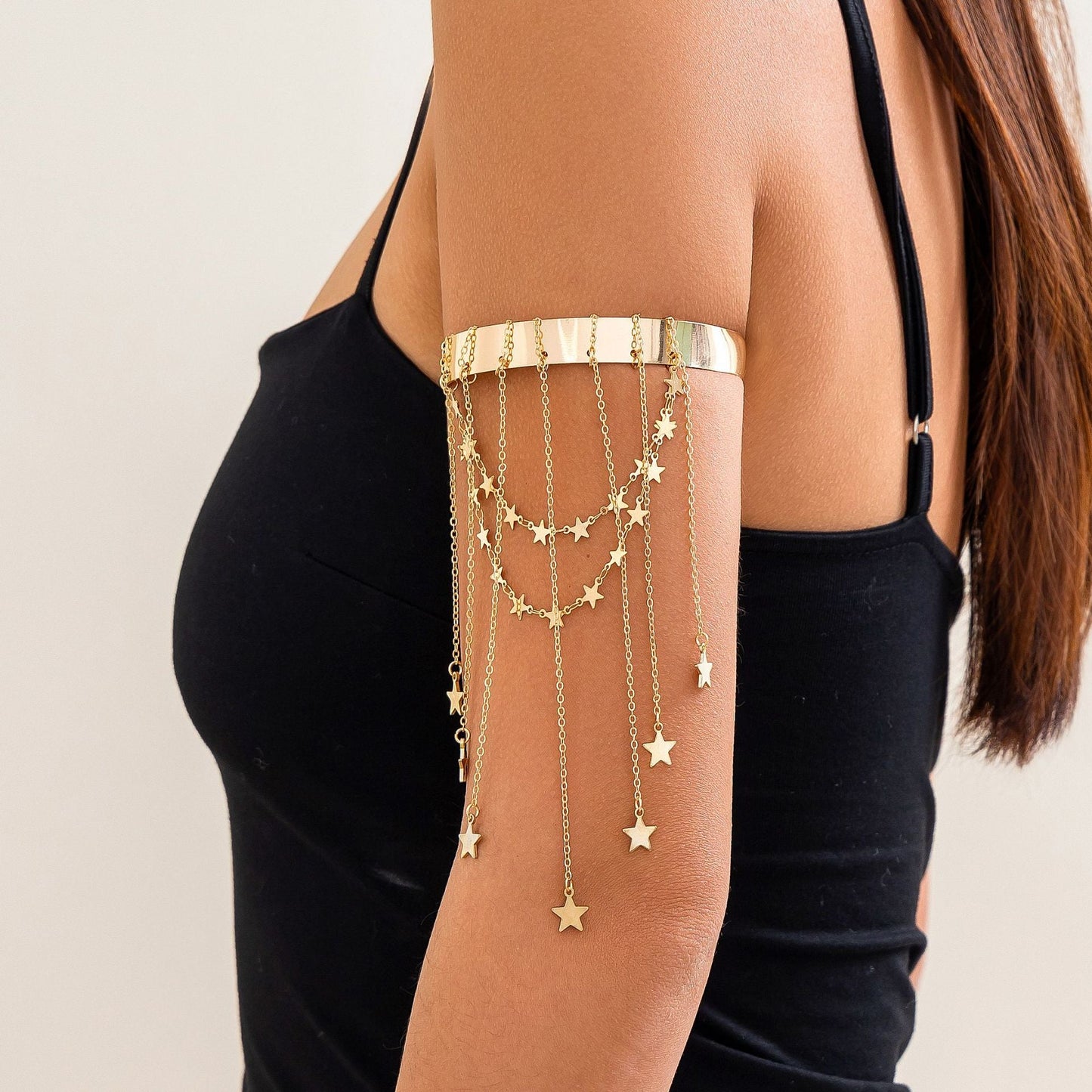 Western style beaded tassel arm chain jewelry Bohemian love arm bracelet for women - Korvel