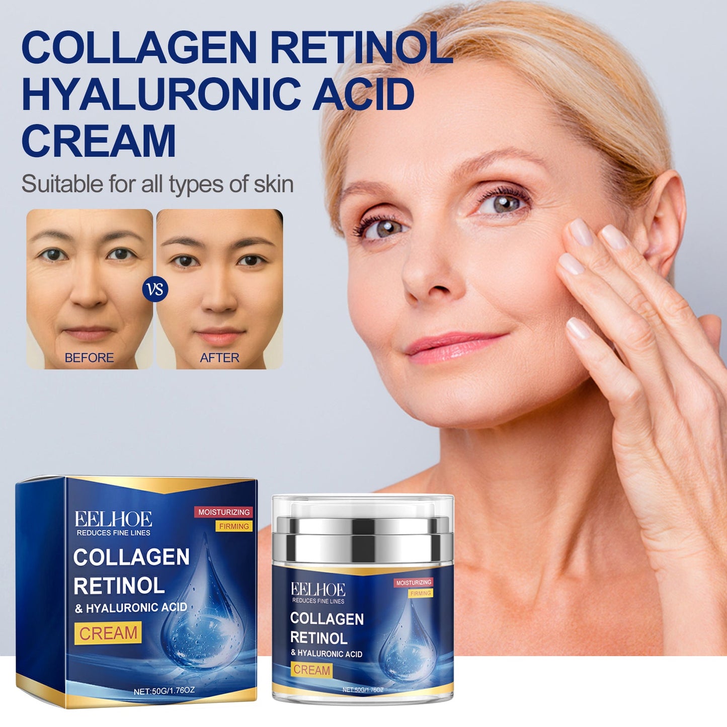 Premium Collagen Retinol Hyaluronic Acid Cream