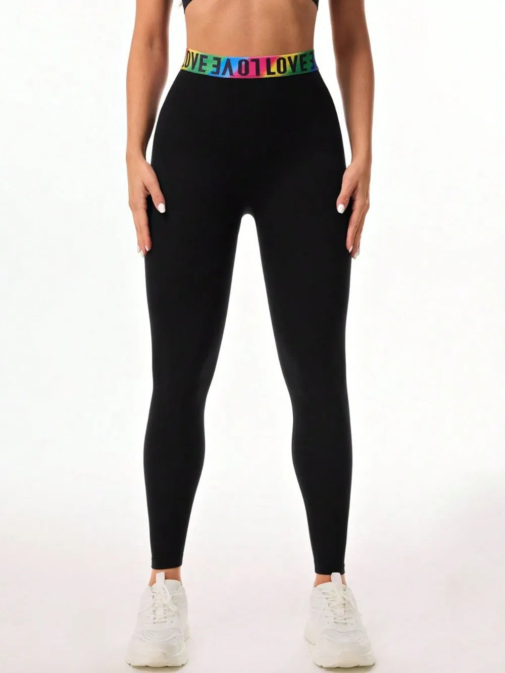 Leggings Actifs Taille Haute Imprimés Lettre