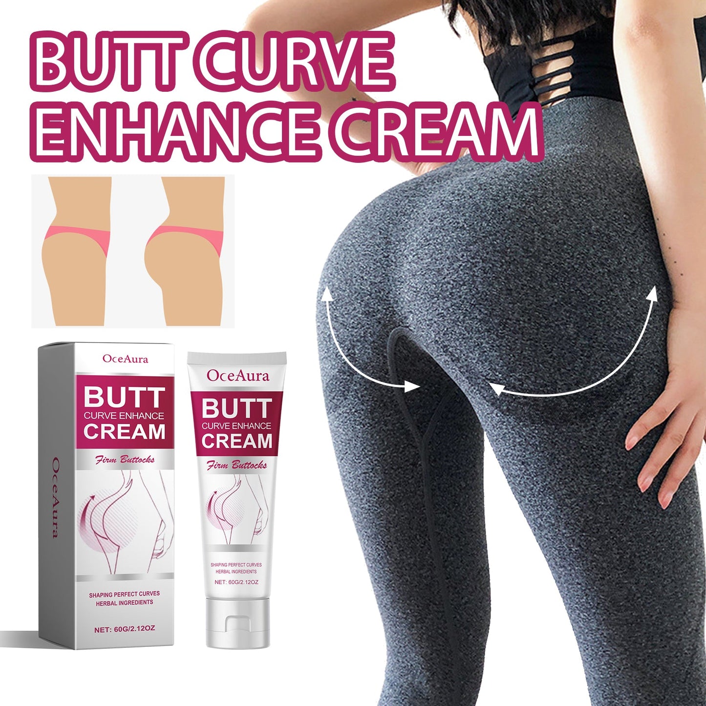 Crema para Realzar la Curva de los Glúteos - Hidratante Reafirmante para la Piel