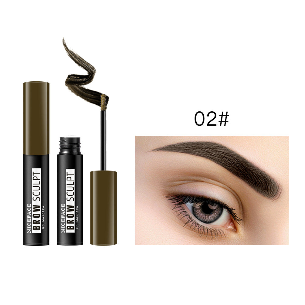 NICEFACE New 4 Color Eyebrow Dyeing Cream Slim Brush Head Waterproof/Anti-Sweat Eyebrow Dyeing Liquid Long Lasting Makeup Without Smudging - Korvel
