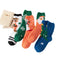 Christmas orange socks for children, winter thick INS trendy warm home socks, coral fleece flooring - Korvel