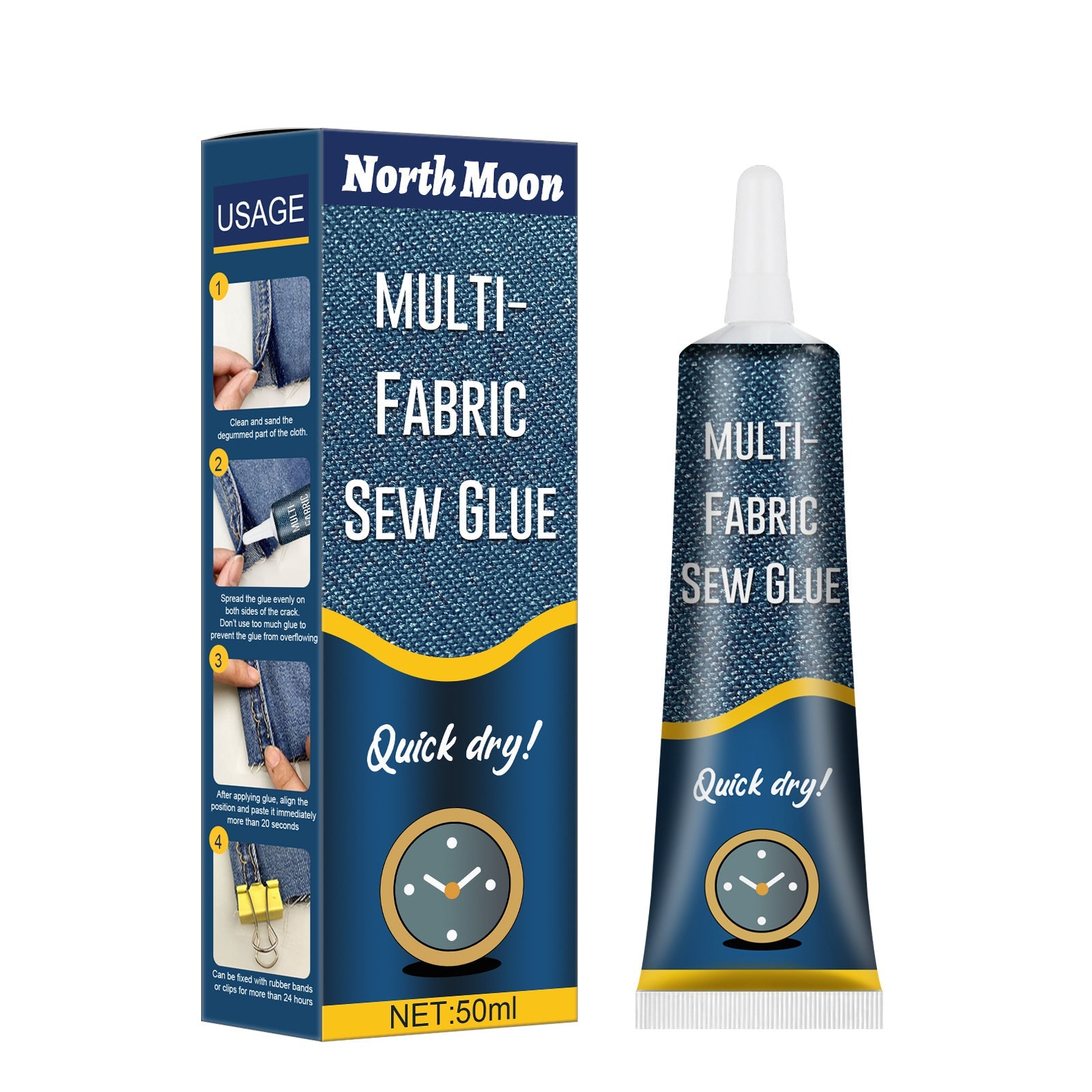 North Moon Fabric Sewing Glue Special Glue For Clothes Printing Pants Insoles Jeans Hole Fabric Glue - Korvel
