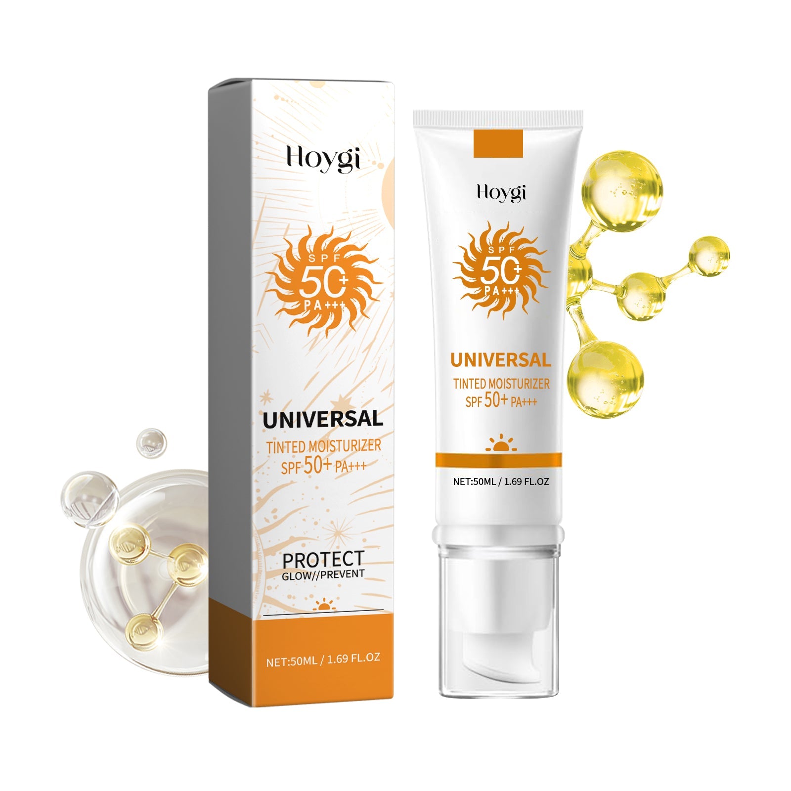 Tinted Moisturizer, Outdoor UV Protection Brightening Skin Hydrating Protective Cream - Korvel