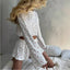Printed round neck long sleeved cardigan with exposed waist top loose casual shorts set for women - Korvel
