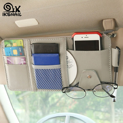 IKSNAIL Car Sun Visor Organizer for Bills, Cards, and More