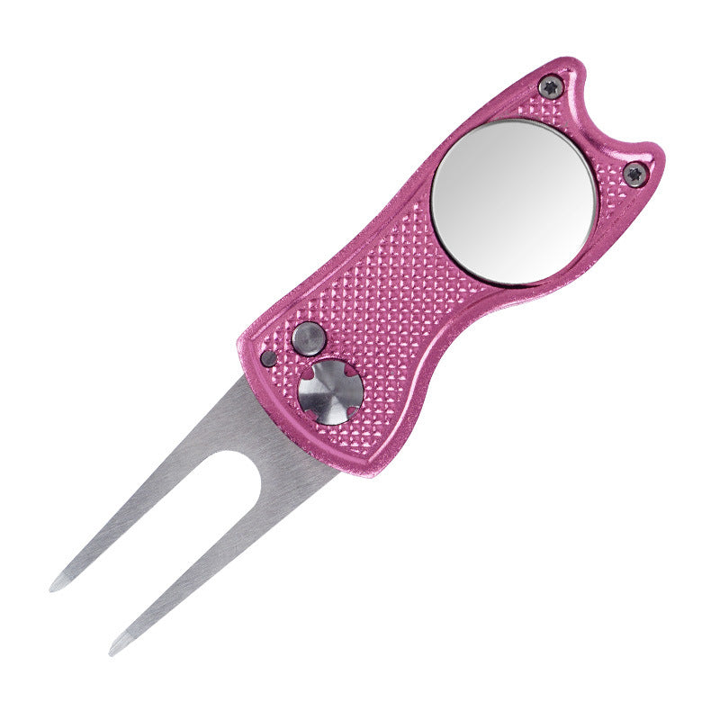 Premium Folding Golf Divot Tool with Aluminum Handle