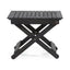 Outdoor Folding Wooden Side Table, Dark Gray, 15"D x 22.75"W x 18.25"H - Korvel