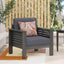 Outdoor Acacia Wood Club Chairs with Cushions, Dark Gray, 27.75"D x 32"W x 27.75"H - Korvel