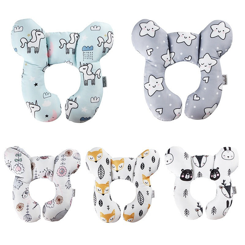 Baby head protection U-shaped pillow stroller fixed head pillow Car seat sleeping protection head and neck pillow - Korvel