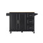 Kitchen Island & Kitchen Cart Mobile Kitehcn Island with Extensible Rubber Wood Table Top - Korvel