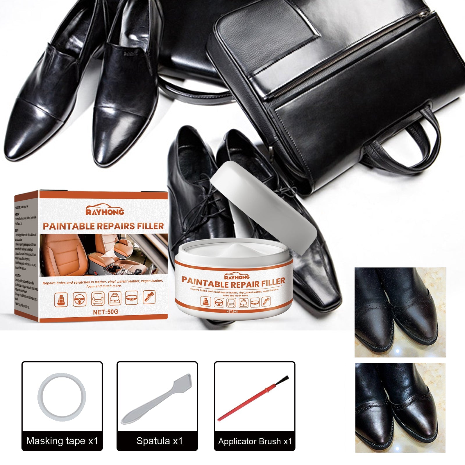 Leather Filling Cream, Car Seat Leather Sofa Leather Bag Leather Shoes Leather Clothing Care Cream - Korvel