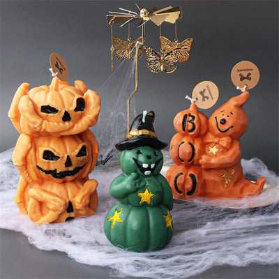 Halloween Pumpkin Ghost Silicone Candle Mold