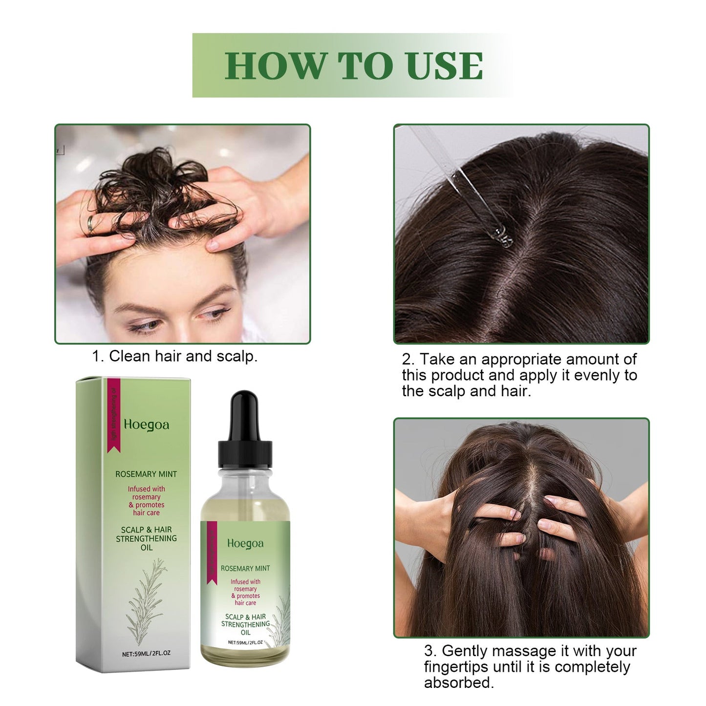 Scalp & Hair Strengthening Oil, Hair Thick Hair Solid Hair Soft Hair Dry Damaged Care - Korvel