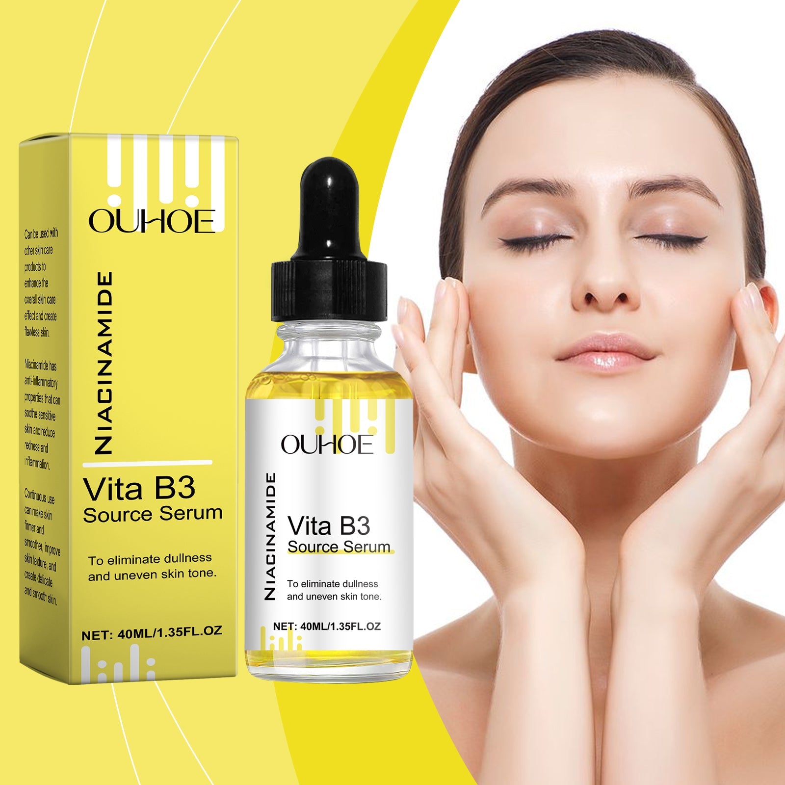 Face Serum Moisturizes Facial Skin With Moisture Lock Hydrating Vitamin B3 Serum - Korvel