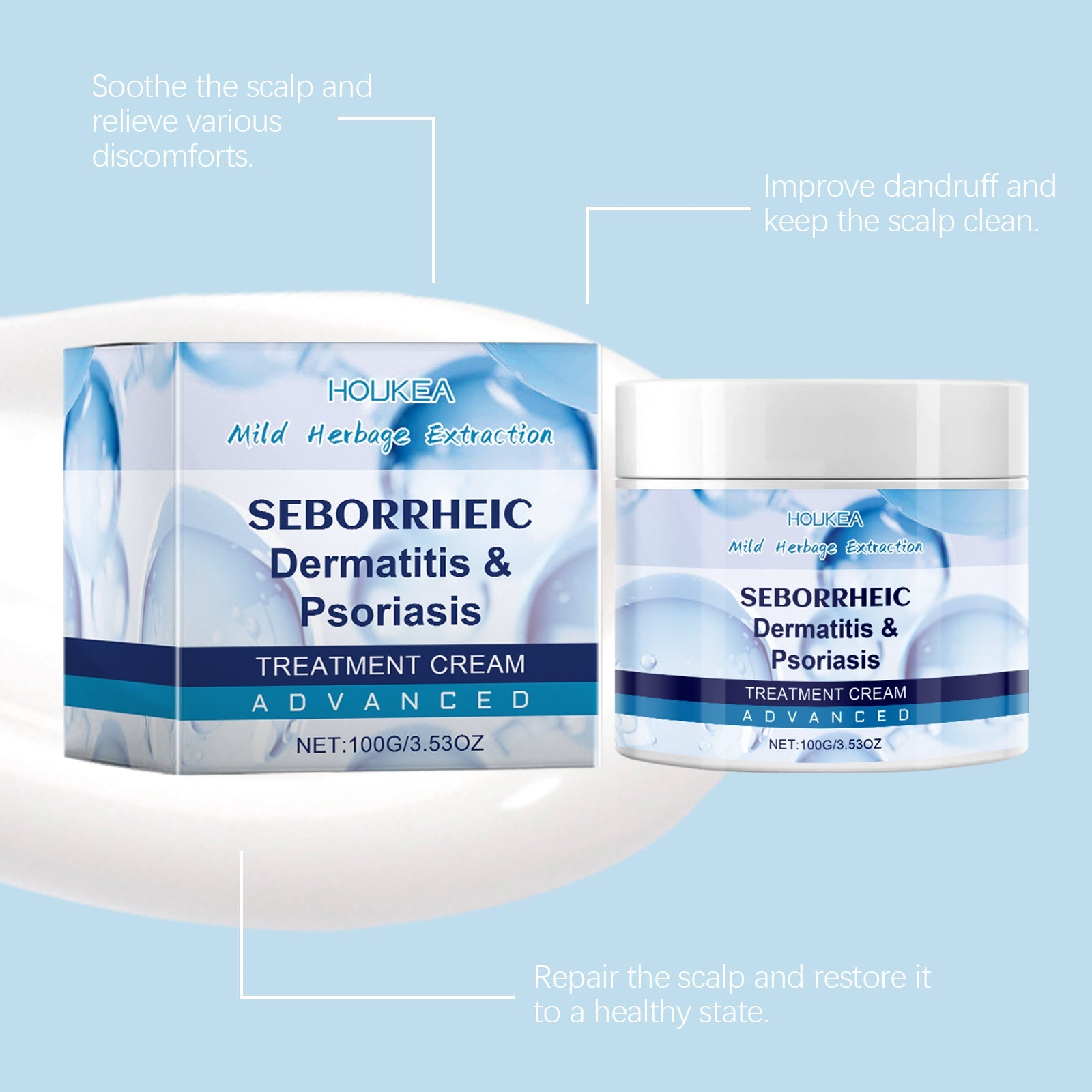 Scalp Care Cream Gently Repair Scalp Improve Dry Scalp Environment Reduce Dandruff Repair Cream - Korvel