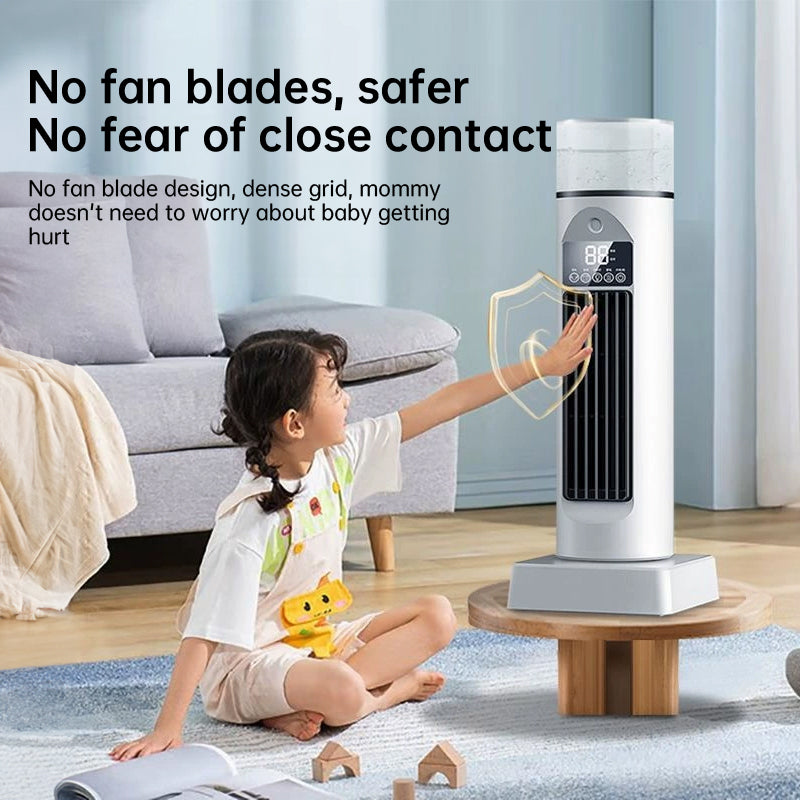 Ventilateur Tour Portable 2025 – 6 Vitesses de Vent, Brise Sans Lame