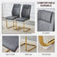 Premium Faux Leather Cushioned Dining Chairs with Metal Legs