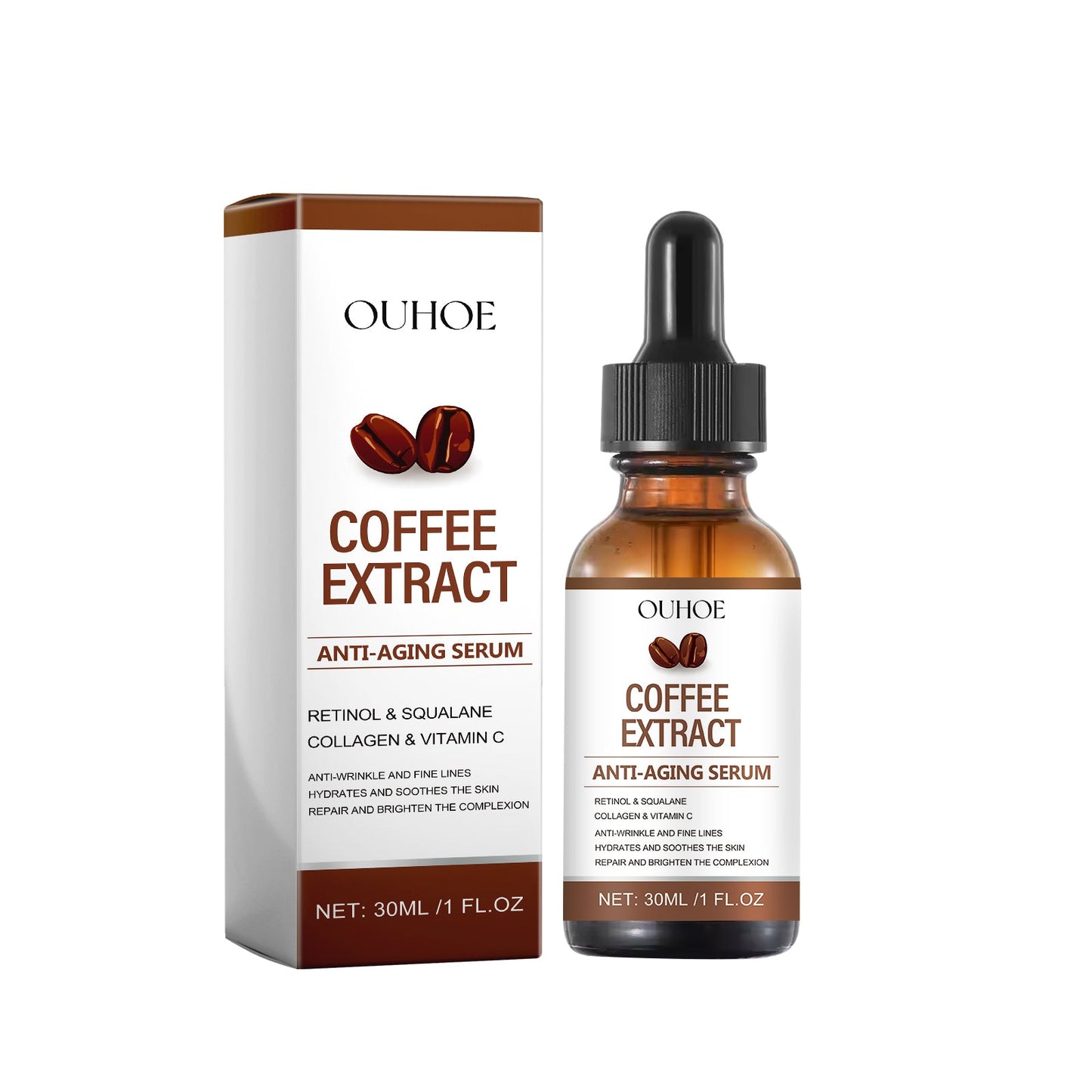 Caffeine Face Anti-Wrinkle Serum, - Korvel