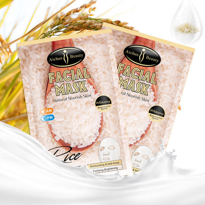 Rice Mask Facial Skin Fine Lines Moisturizing Desalination Brightening Skin Rice Mask Skin Care Products - Korvel
